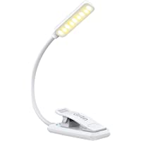 Luz de Lectura- Gritin Lampara Libro de Lectura Recargable de 360° Flexible con 9 LED 3 Modos Lampara Pinza Brillo…